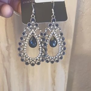 Dangle Faux Topaz Sterling Earings